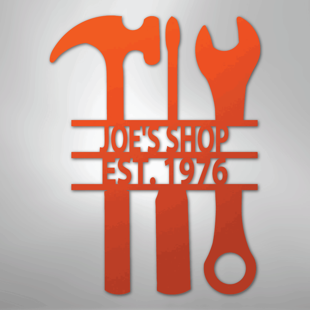 The Garage Personalized Steel Metal Sign Wall ArtCustomly Gifts