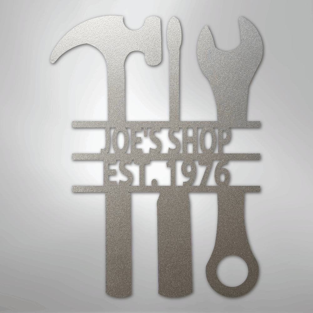 The Garage Personalized Steel Metal Sign Wall ArtCustomly Gifts