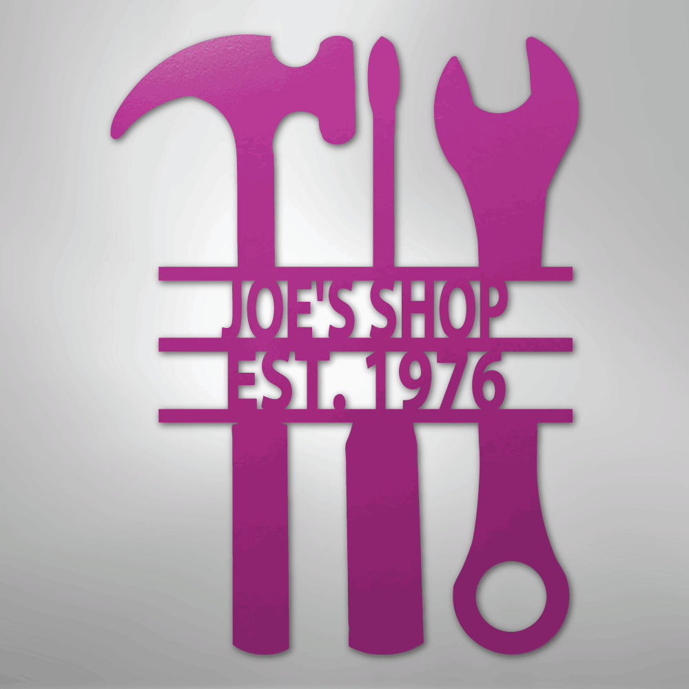 The Garage Personalized Steel Metal Sign Wall ArtCustomly Gifts