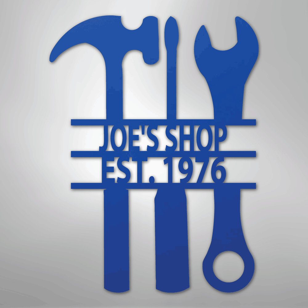 The Garage Personalized Steel Metal Sign Wall ArtCustomly Gifts