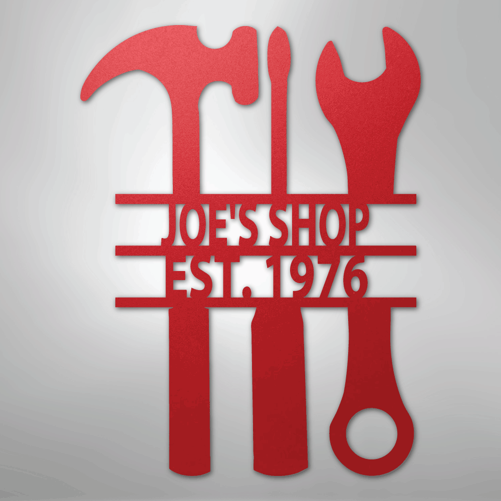 The Garage Personalized Steel Metal Sign Wall ArtCustomly Gifts