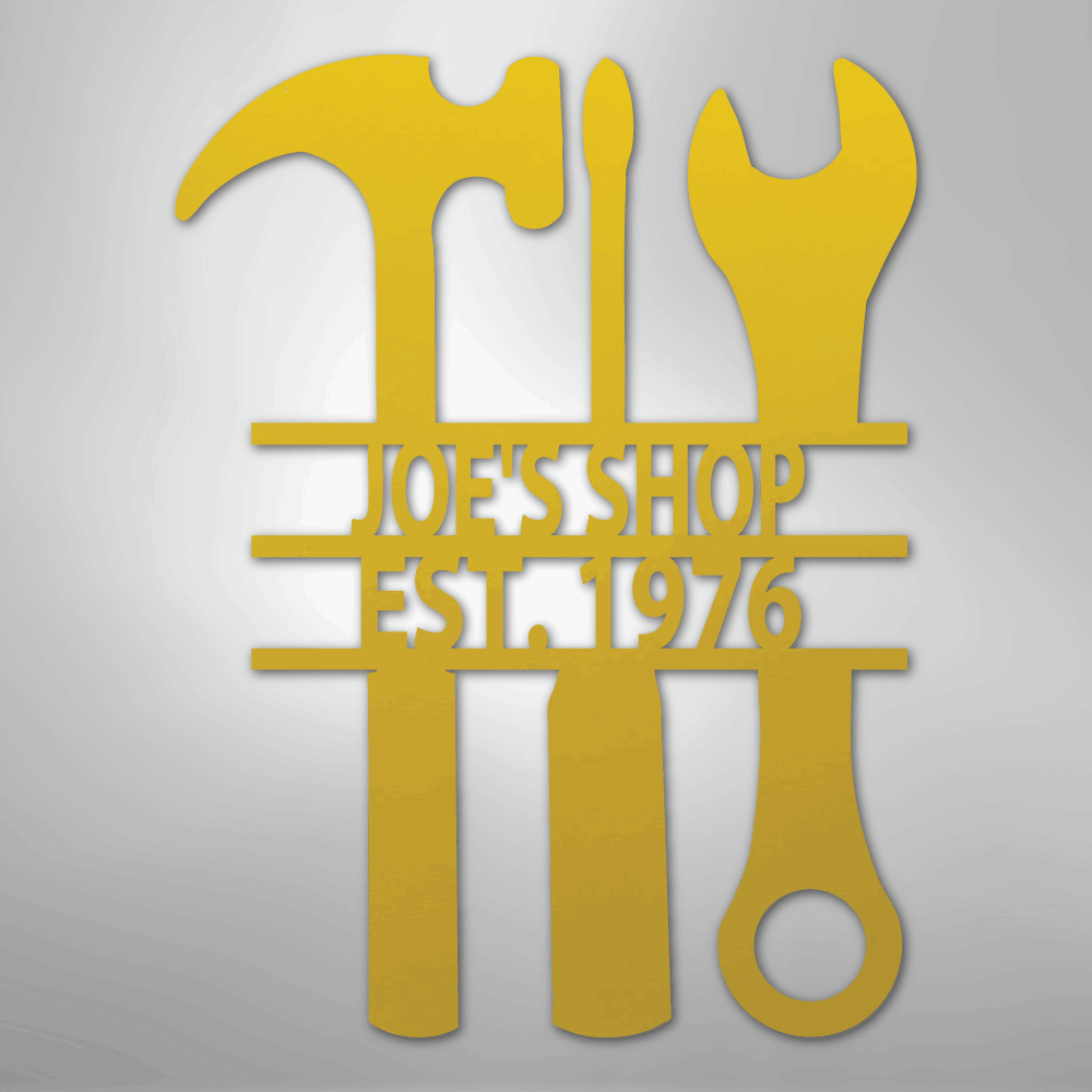 The Garage Personalized Steel Metal Sign Wall ArtCustomly Gifts