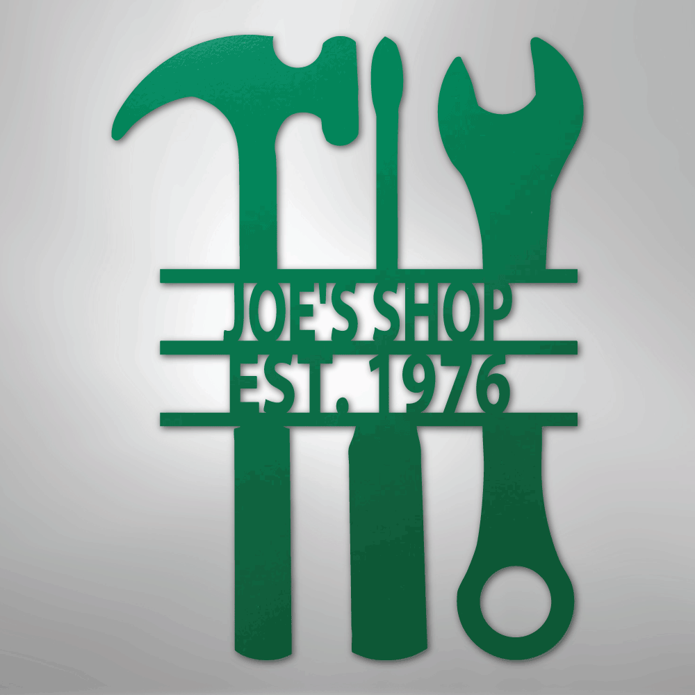 The Garage Personalized Steel Metal Sign Wall ArtCustomly Gifts