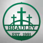 Three Crosses Personalized Steel Metal Sign Wall ArtCustomly Gifts