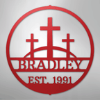 Three Crosses Personalized Steel Metal Sign Wall ArtCustomly Gifts