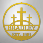Three Crosses Personalized Steel Metal Sign Wall ArtCustomly Gifts