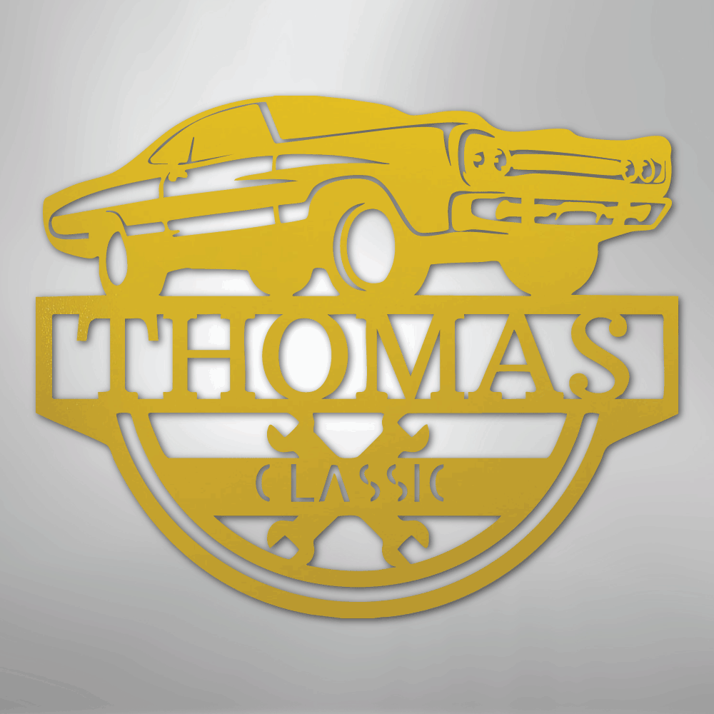 Timeless Car Personalized Steel Metal Sign Wall ArtCustomly Gifts