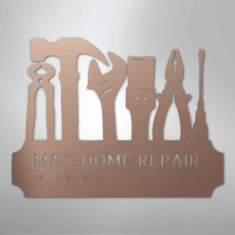 Tool Time Personalized Steel Metal Sign Wall ArtCustomly Gifts