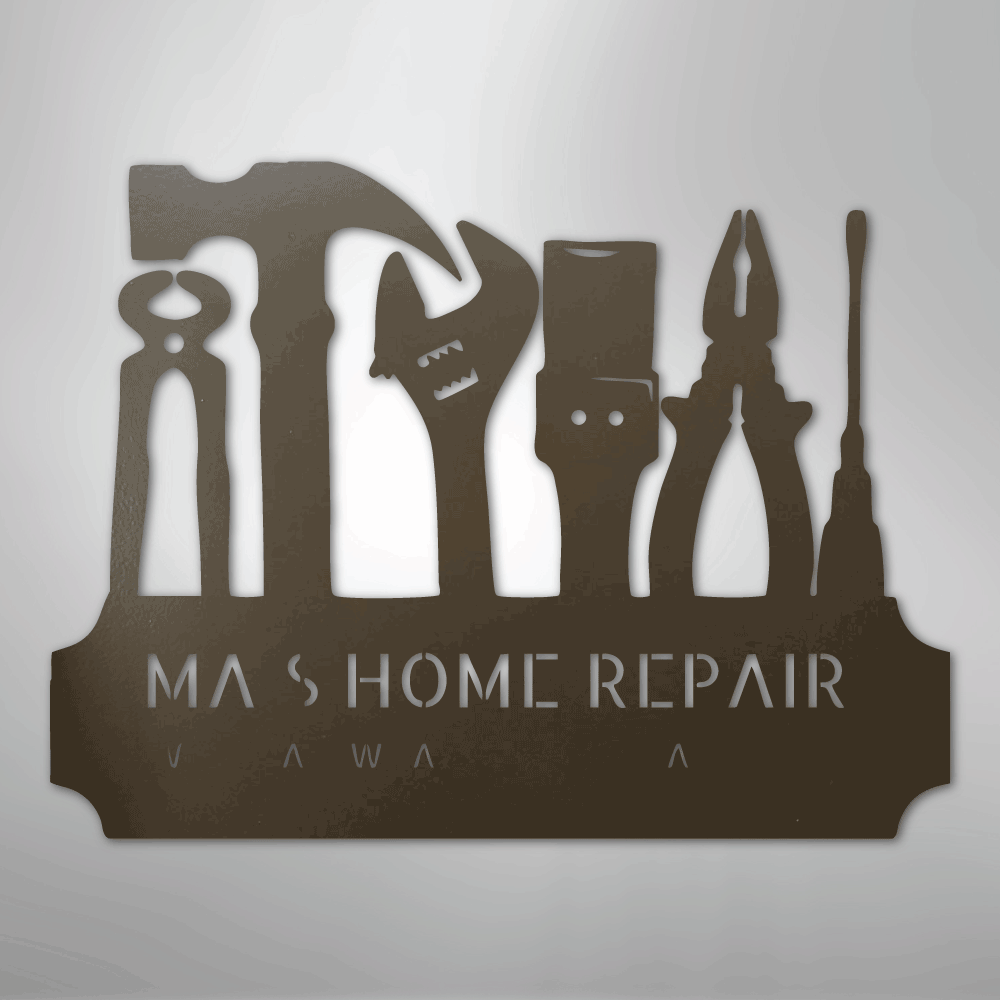 Tool Time Personalized Steel Metal Sign Wall ArtCustomly Gifts