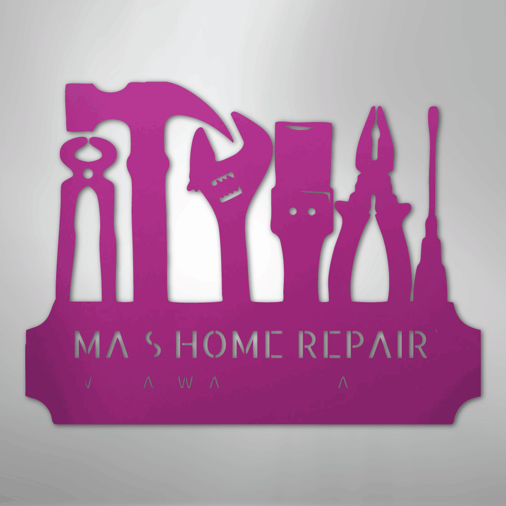 Tool Time Personalized Steel Metal Sign Wall ArtCustomly Gifts