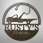 Tow Truck Personalized Steel Metal Sign Wall ArtCustomly Gifts
