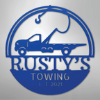 Tow Truck Personalized Steel Metal Sign Wall ArtCustomly Gifts
