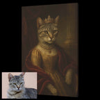 Turned Royal - Cat Queen Canvas PrintCustomly Gifts