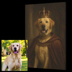 Turned Royal - Dog King Canvas PrintCustomly Gifts