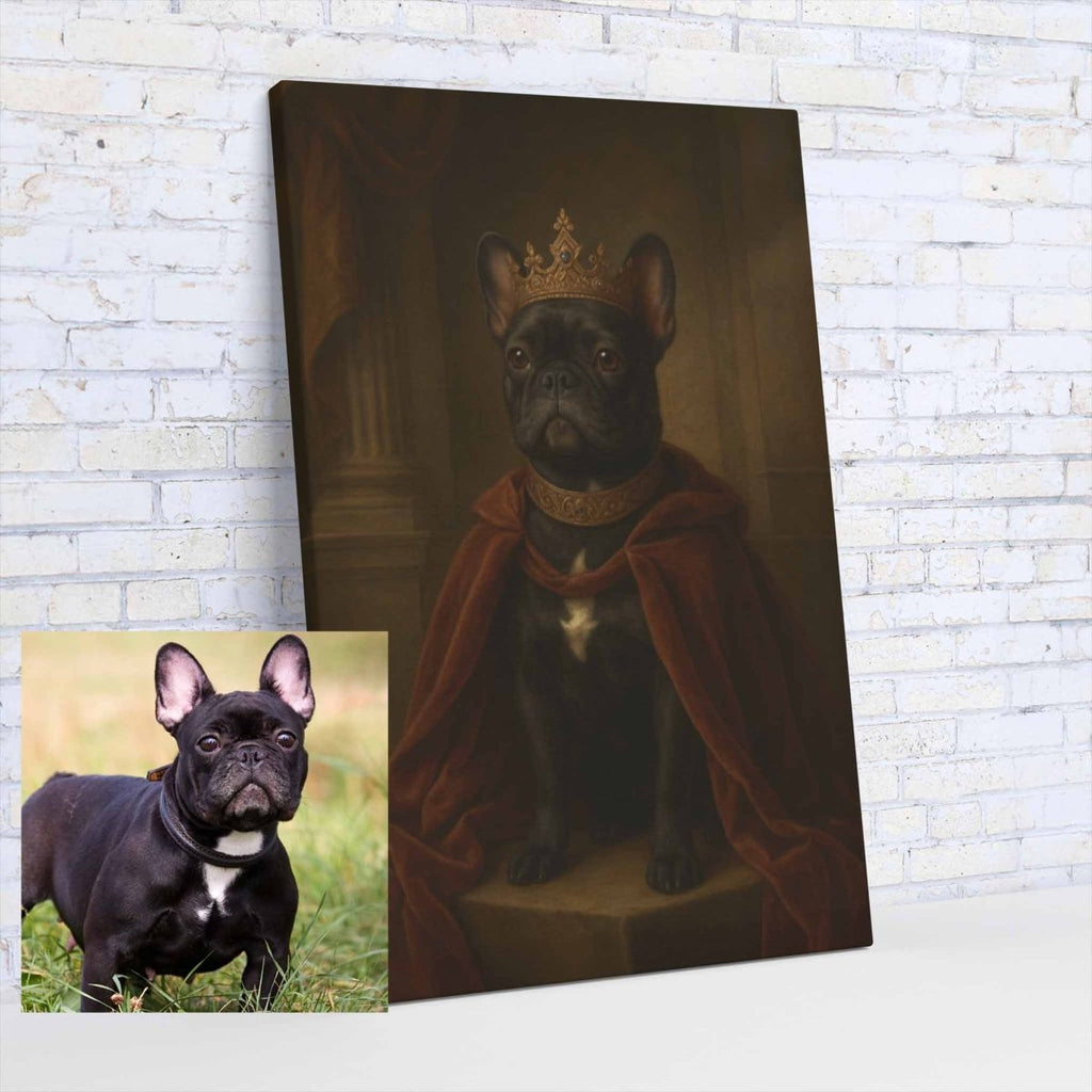 Turned Royal - Dog Queen Canvas PrintCustomly Gifts