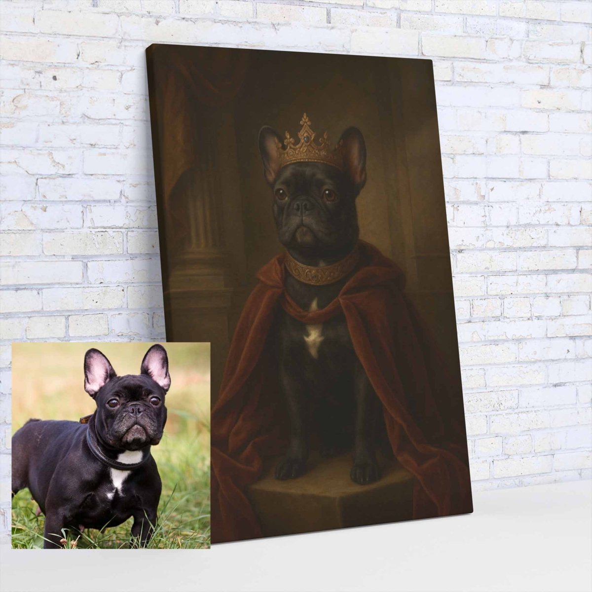 Turned Royal - Dog Queen Canvas PrintCustomly Gifts