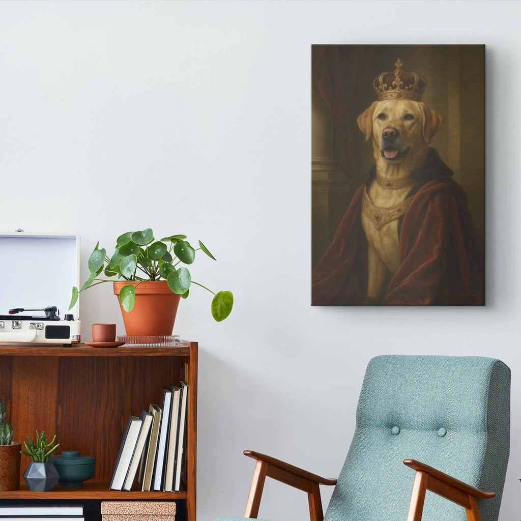 Turned Royal - Dog Queen Canvas PrintCustomly Gifts