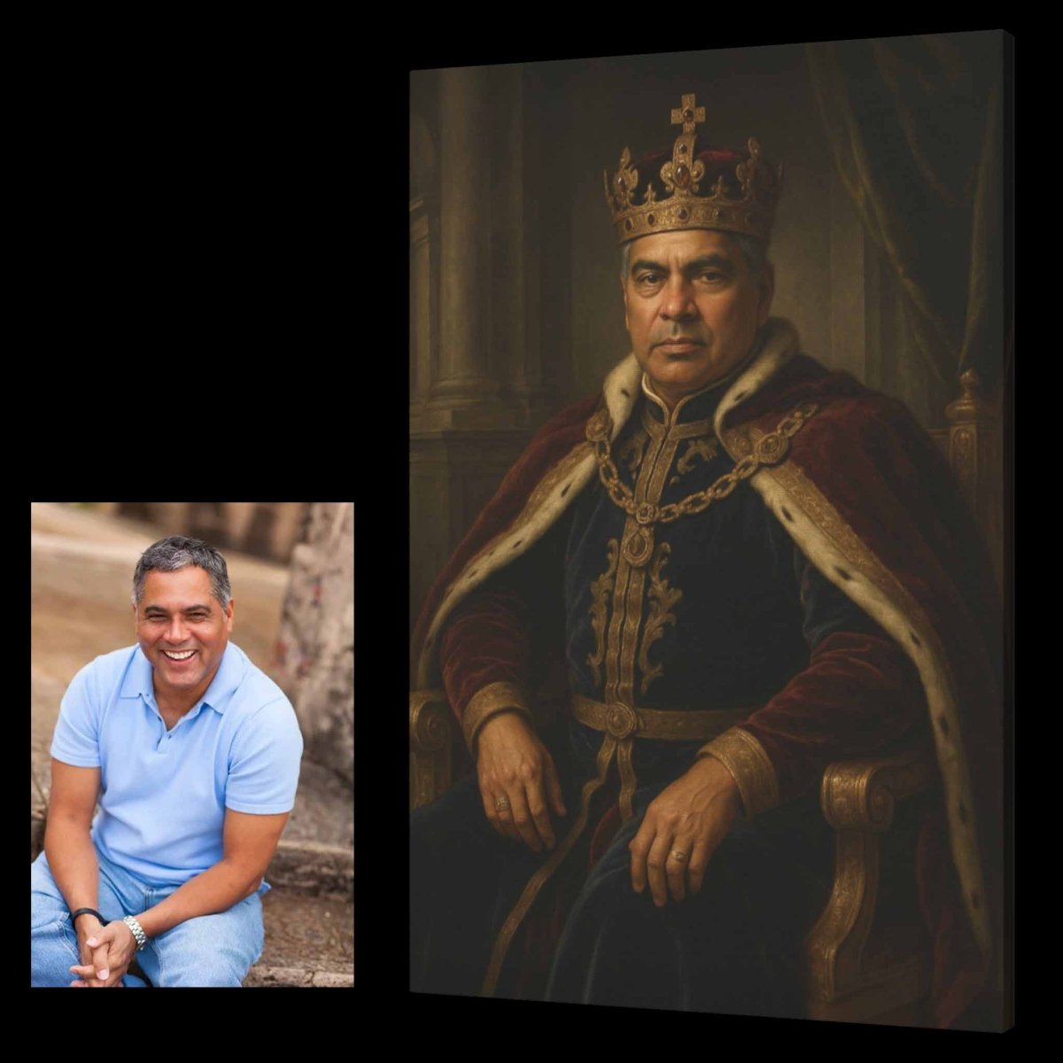 Turned Royal - King Canvas PrintCustomly Gifts