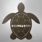 Turtle Monogram Personalized Steel Metal Sign Wall ArtCustomly Gifts