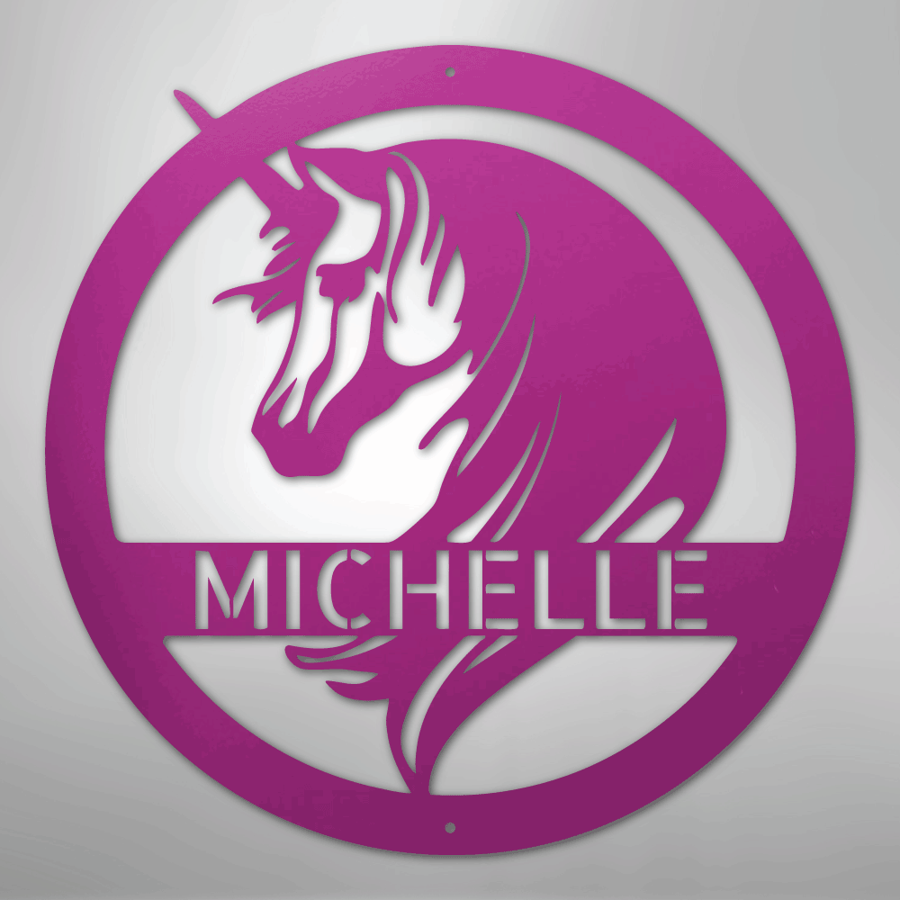Unicorn Personalized Steel Metal Sign Wall ArtCustomly Gifts