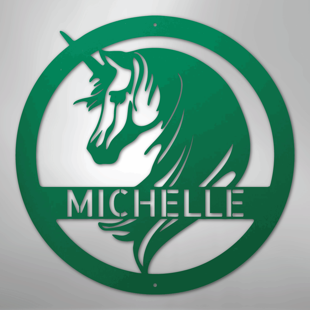 Unicorn Personalized Steel Metal Sign Wall ArtCustomly Gifts