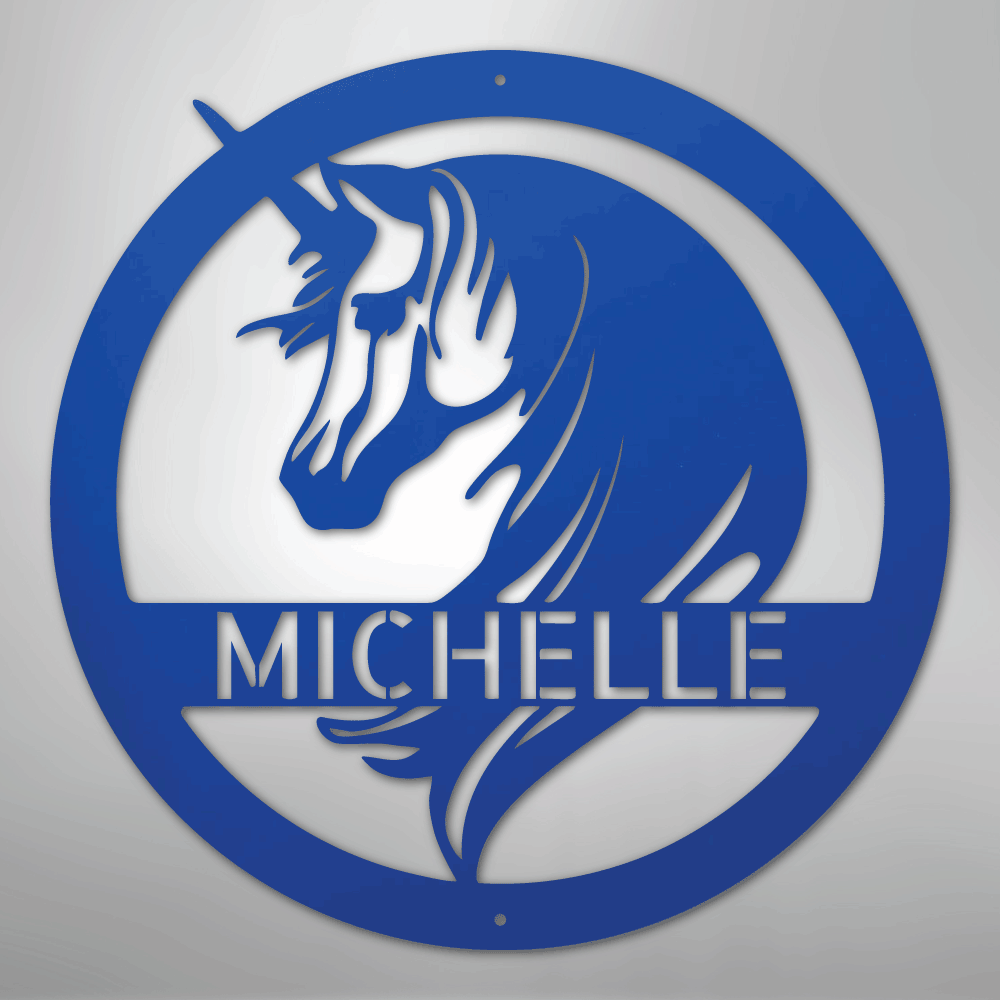 Unicorn Personalized Steel Metal Sign Wall ArtCustomly Gifts