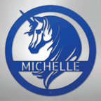 Unicorn Personalized Steel Metal Sign Wall ArtCustomly Gifts