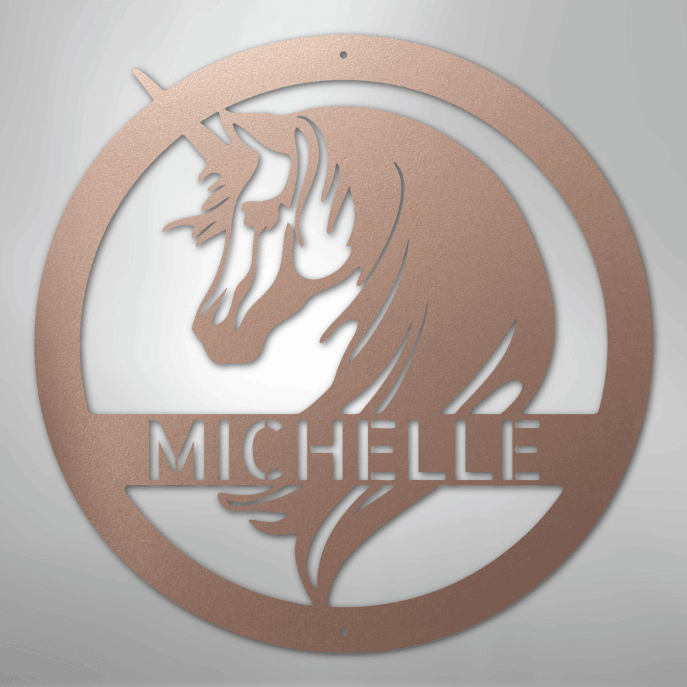 Unicorn Personalized Steel Metal Sign Wall ArtCustomly Gifts