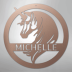 Unicorn Personalized Steel Metal Sign Wall ArtCustomly Gifts