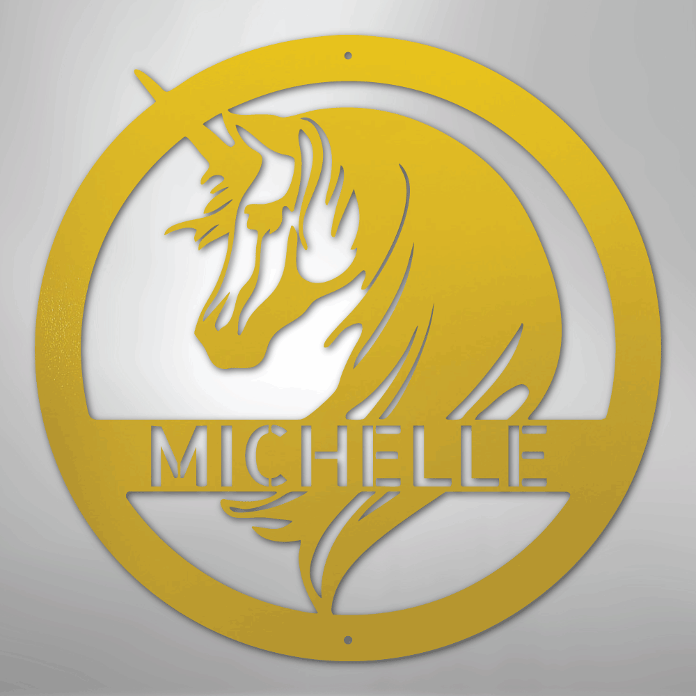 Unicorn Personalized Steel Metal Sign Wall ArtCustomly Gifts