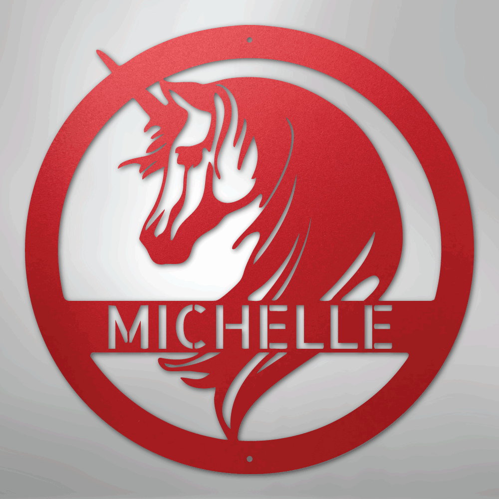 Unicorn Personalized Steel Metal Sign Wall ArtCustomly Gifts