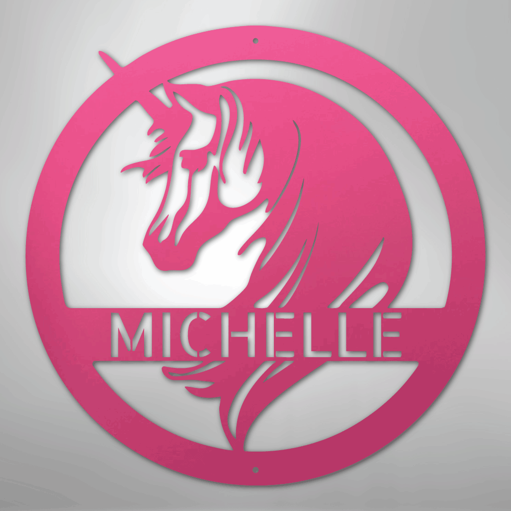 Unicorn Personalized Steel Metal Sign Wall ArtCustomly Gifts