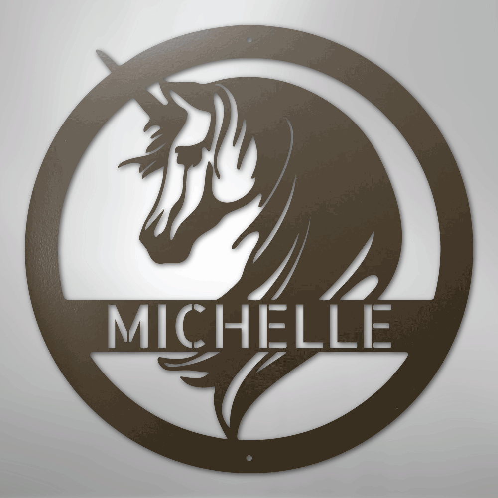 Unicorn Personalized Steel Metal Sign Wall ArtCustomly Gifts