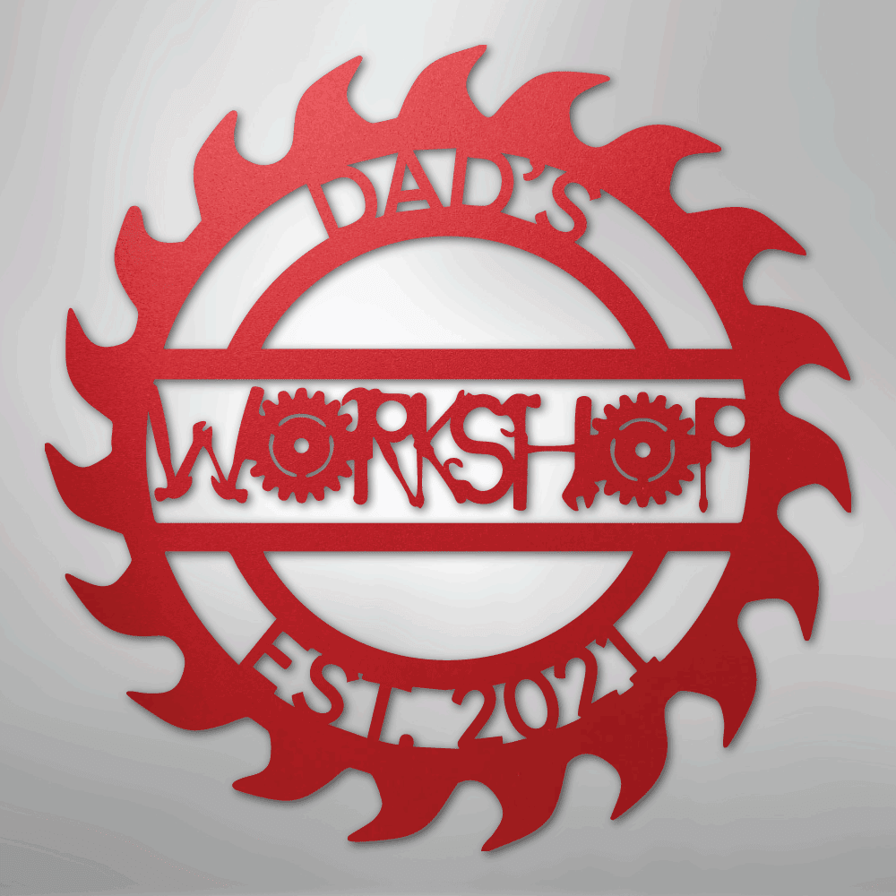 Unique Workshop Personalized Steel Metal Sign Wall ArtCustomly Gifts