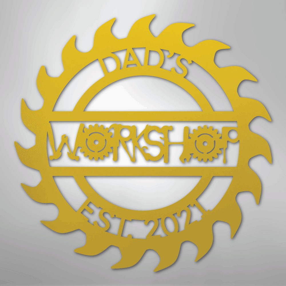 Unique Workshop Personalized Steel Metal Sign Wall ArtCustomly Gifts