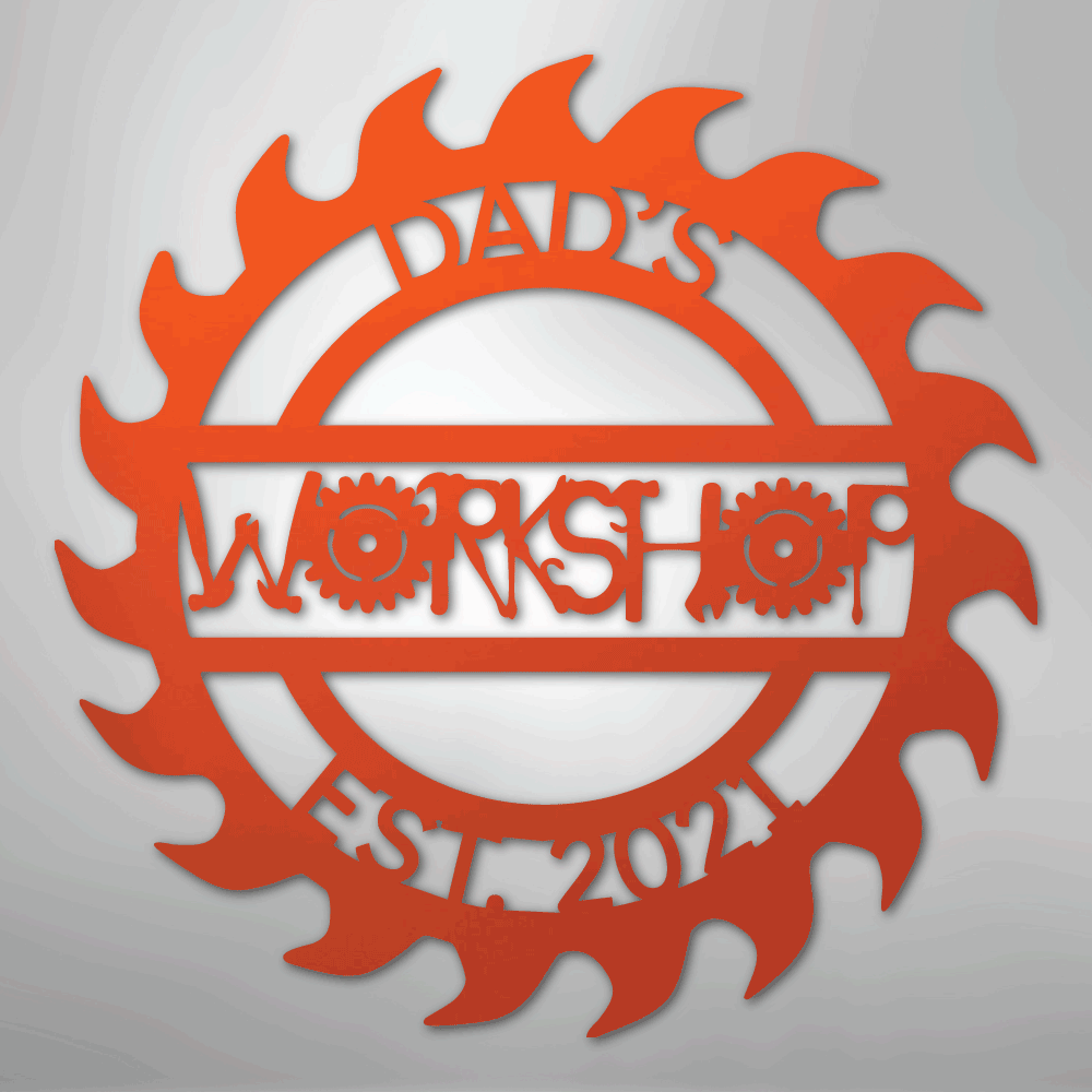 Unique Workshop Personalized Steel Metal Sign Wall ArtCustomly Gifts
