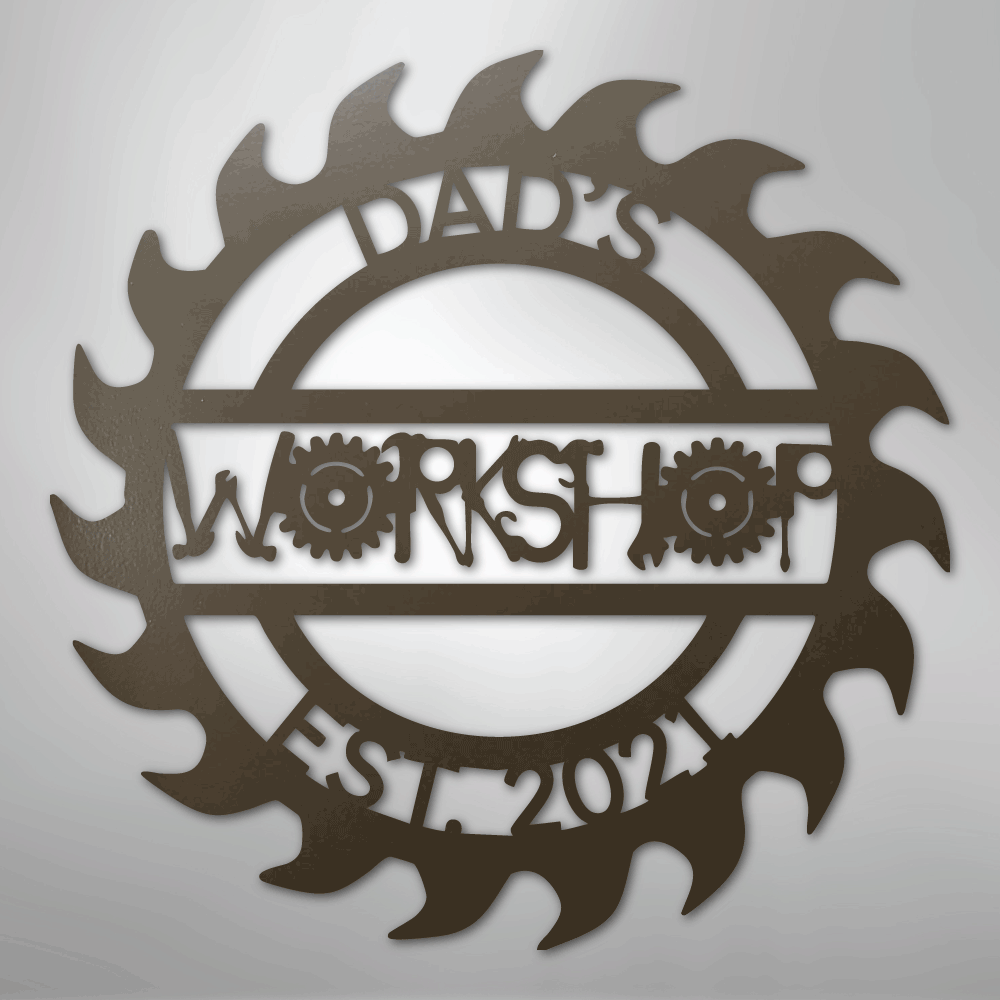 Unique Workshop Personalized Steel Metal Sign Wall ArtCustomly Gifts