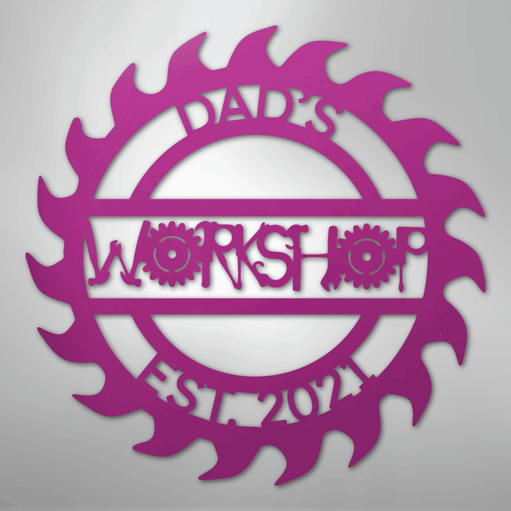 Unique Workshop Personalized Steel Metal Sign Wall ArtCustomly Gifts