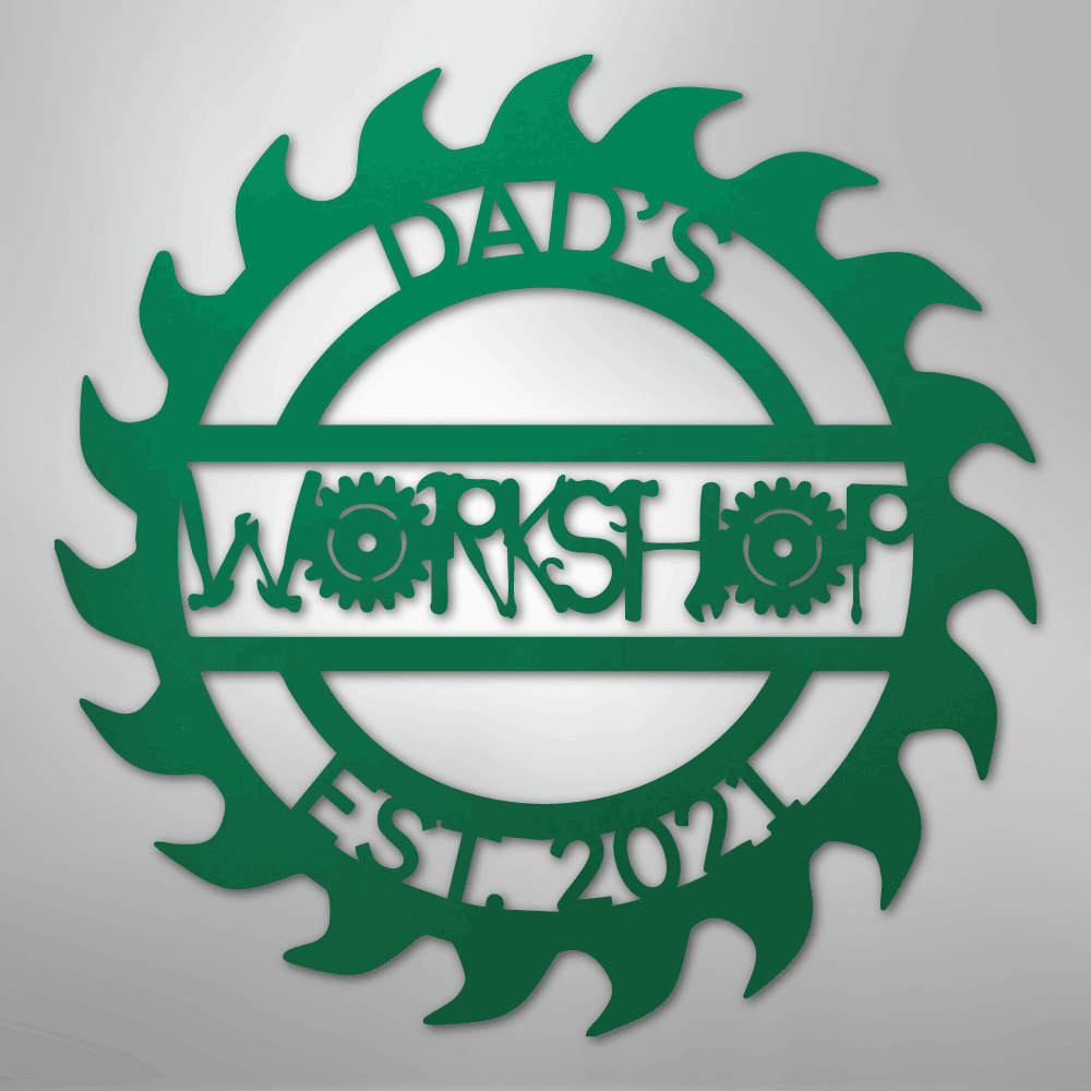 Unique Workshop Personalized Steel Metal Sign Wall ArtCustomly Gifts