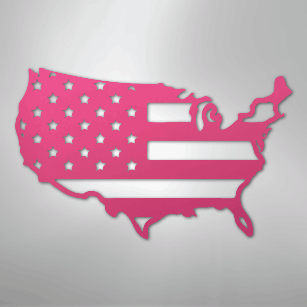 USA Flag - Steel Metal Sign Wall ArtCustomly Gifts
