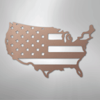 USA Flag - Steel Metal Sign Wall ArtCustomly Gifts