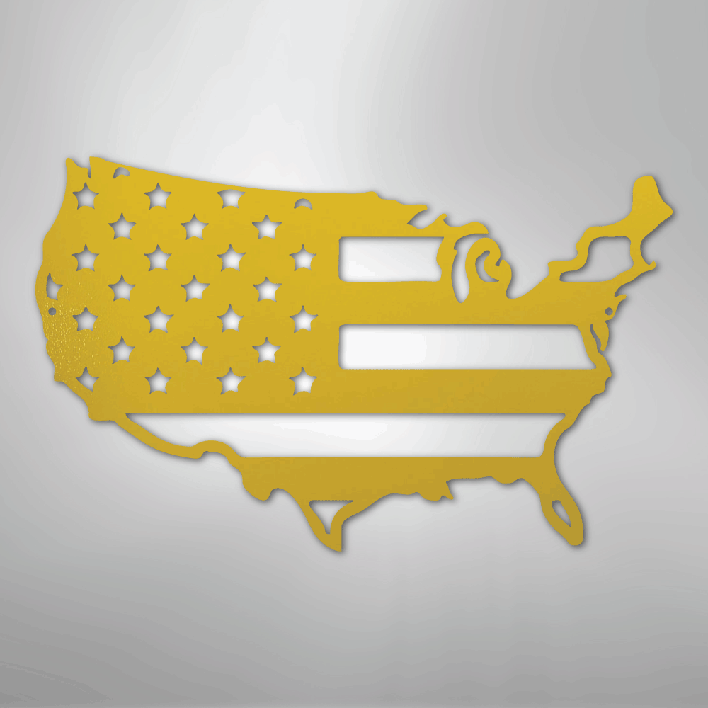 USA Flag - Steel Metal Sign Wall ArtCustomly Gifts