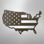 USA Flag - Steel Metal Sign Wall ArtCustomly Gifts