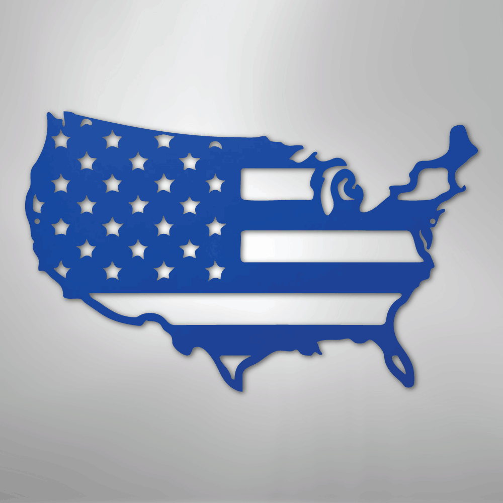 USA Flag - Steel Metal Sign Wall ArtCustomly Gifts