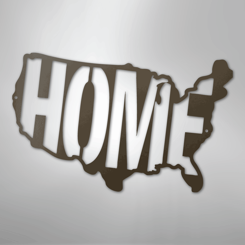USA Home - Steel Metal Sign Wall ArtCustomly Gifts
