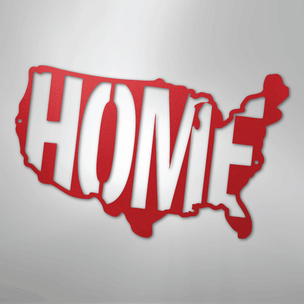 USA Home - Steel Metal Sign Wall ArtCustomly Gifts