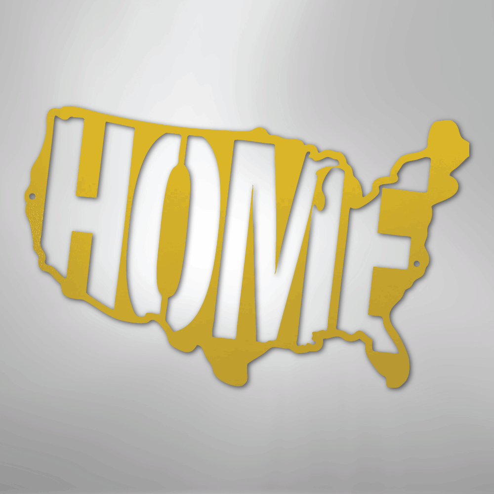 USA Home - Steel Metal Sign Wall ArtCustomly Gifts