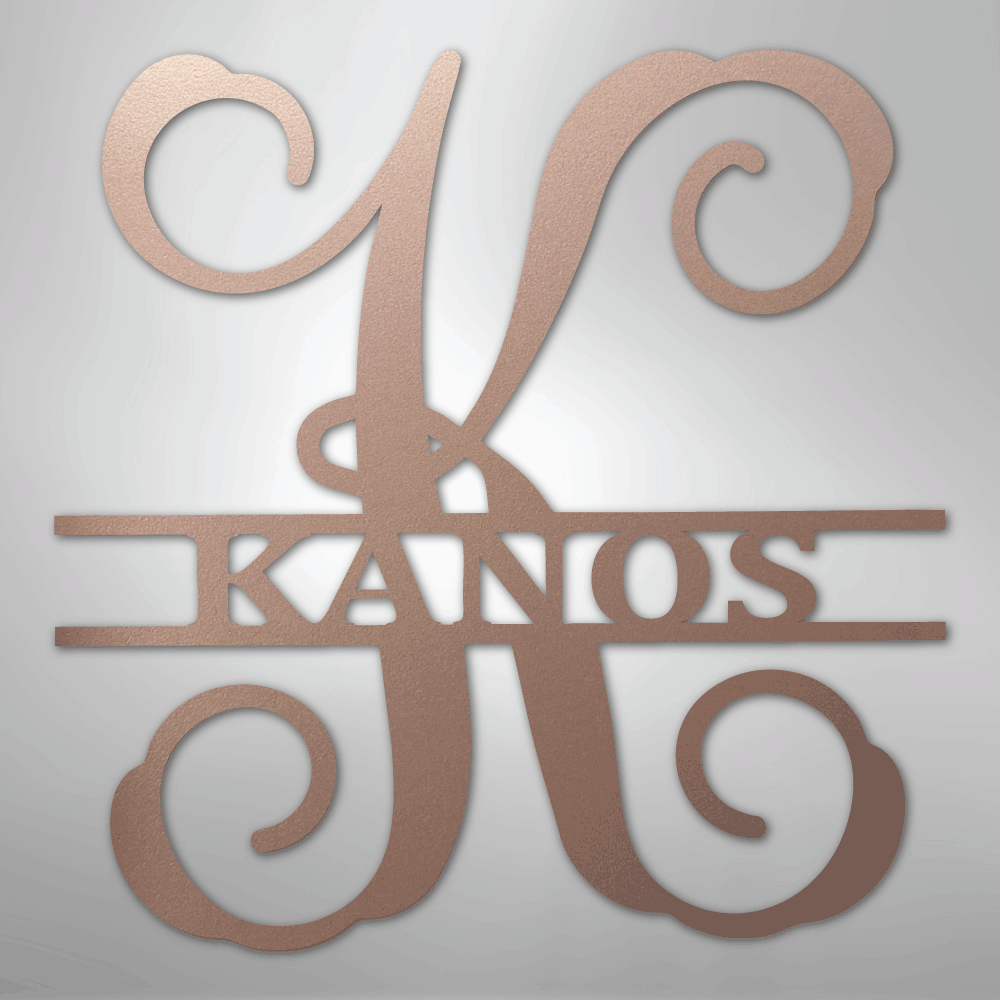 Vine Family Personalized Monogram Name Steel Metal SignCustomly Gifts