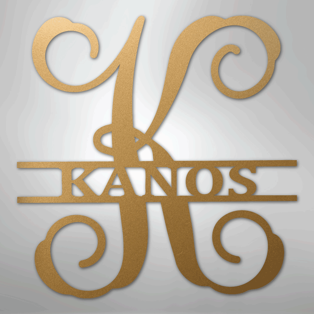 Vine Family Personalized Monogram Name Steel Metal SignCustomly Gifts