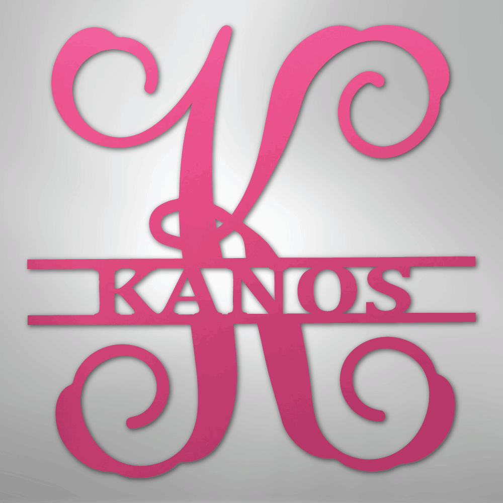 Vine Family Personalized Monogram Name Steel Metal SignCustomly Gifts